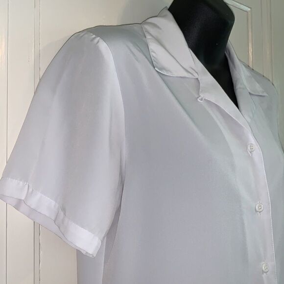 Notations white polyester short sleeved shirt - Picture 4 of 11